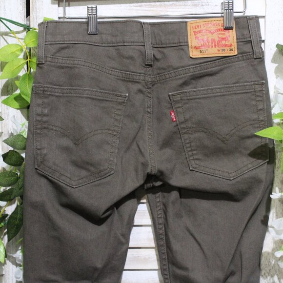 LEVI’S 511 SLIM FIT Dark Olive MEN'S JEANS (698) - Picture 7 of 10